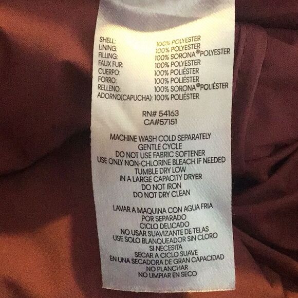 Andrew Mark Maroon Insulated Quilted Puffer Long Coat With Detachable Hood - Picture 16 of 16